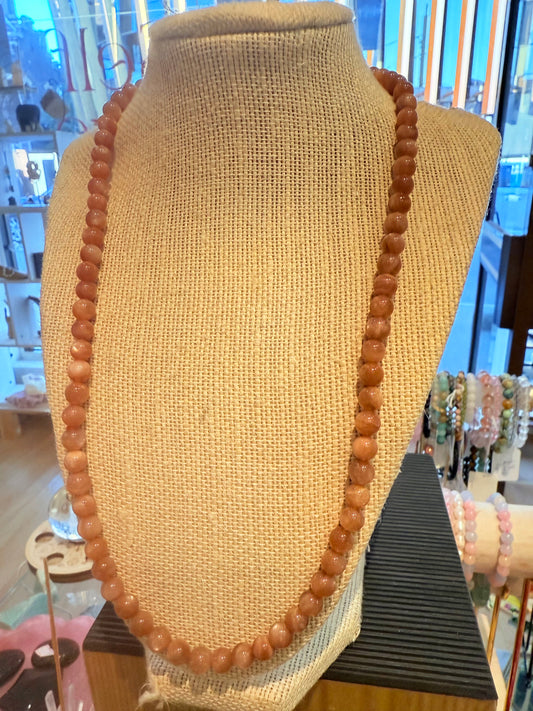 Sunstone Necklace 8mm
