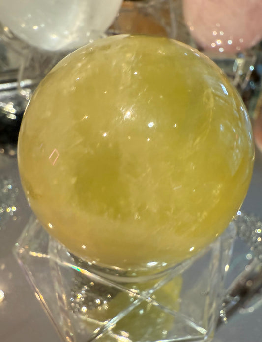 Citrine Natural Crystal Sphere