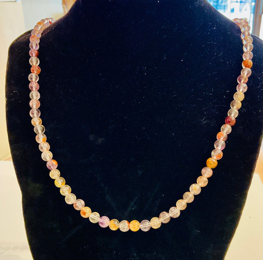 Honey Phantom Crystal Necklace