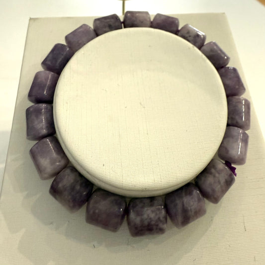 Lepidolite free form bracelet