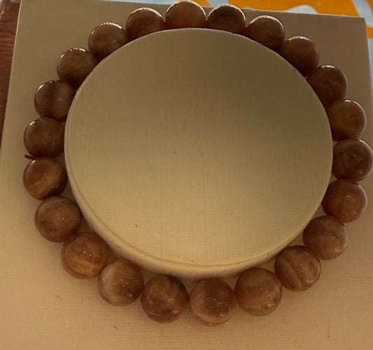 Sunstone bracelet 9mm