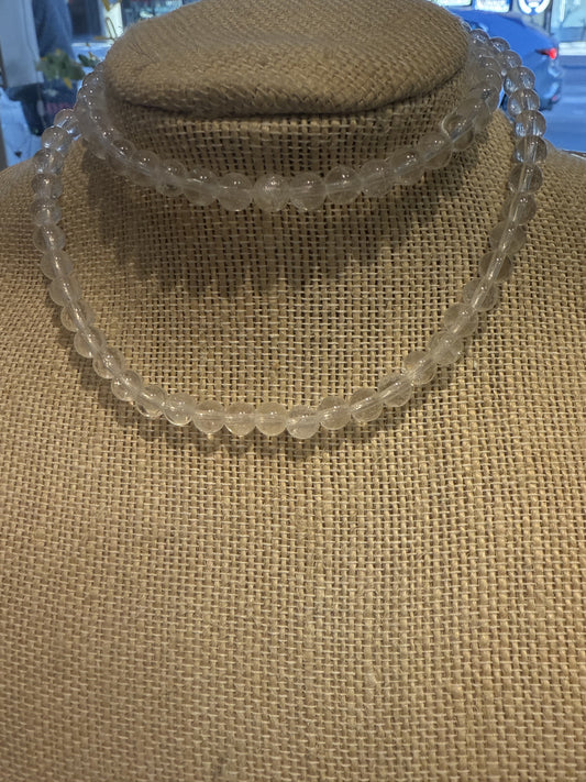 Clear Quartz Necklace 8mm