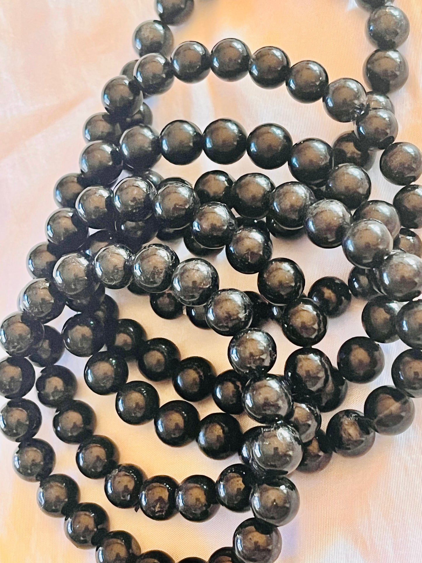 Black 9mm Tourmaline Bracelet