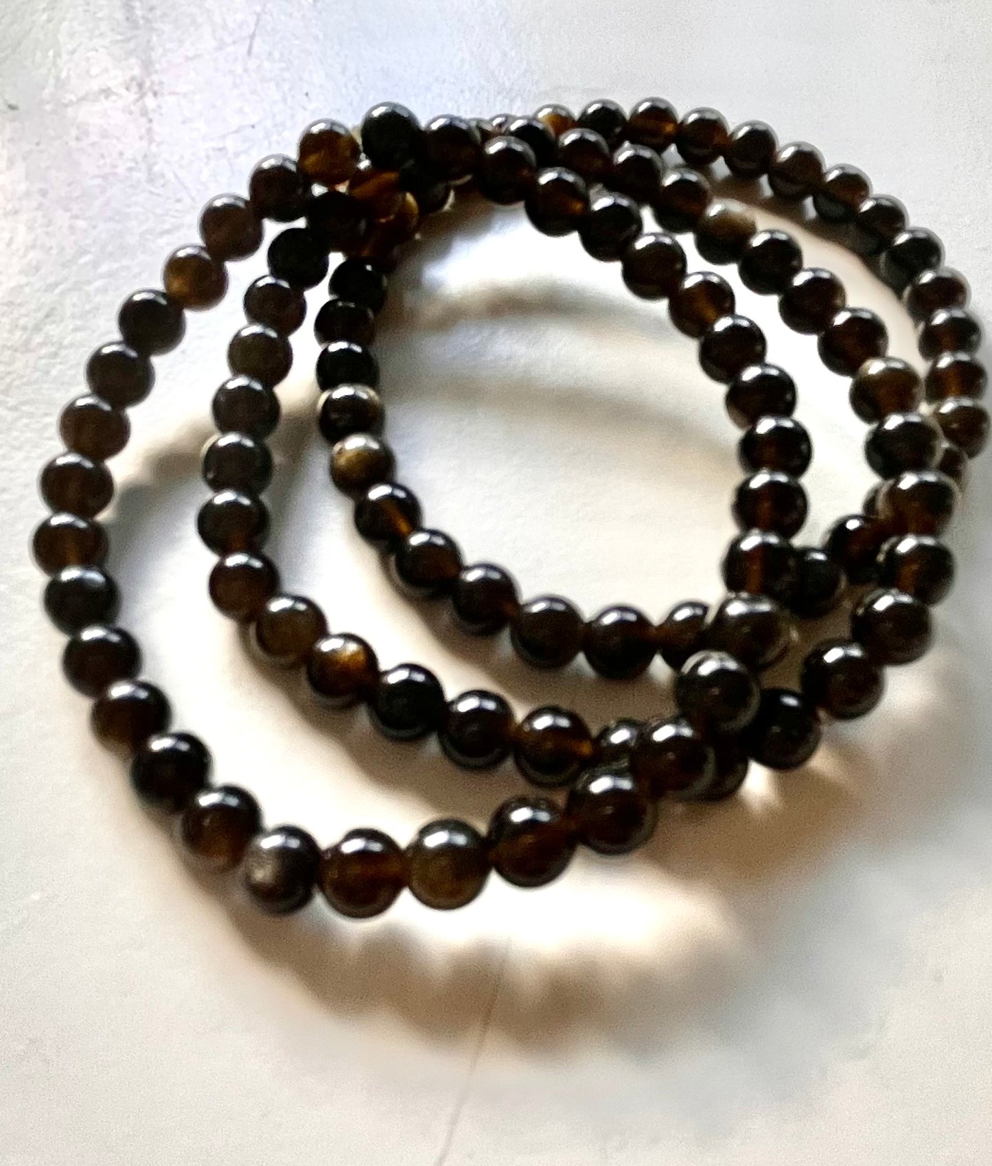 Golden Sheen Obsidian 5.5mm Bracelets