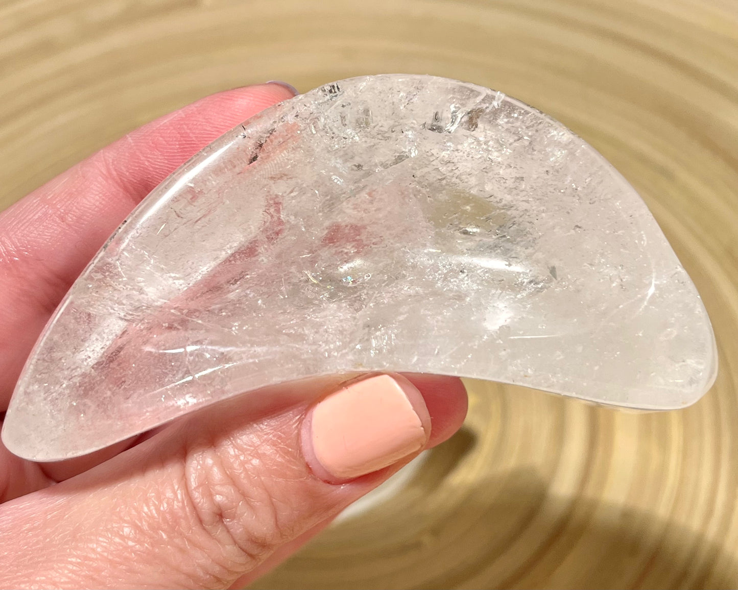 Clear Quartz Crescent Moon Bowls