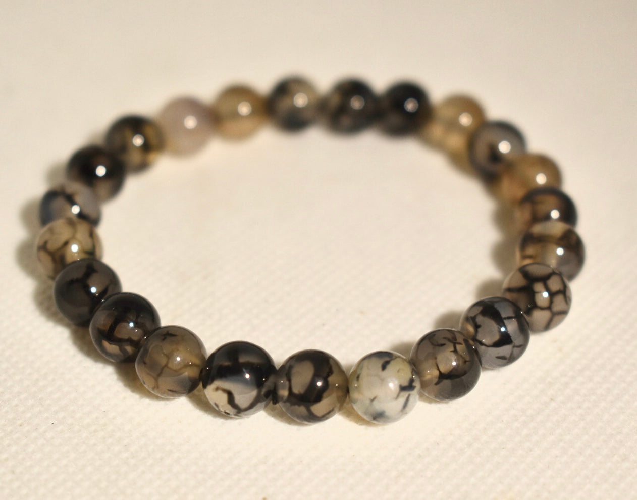 Black Dragon Vein Agate Bracelet