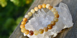 Amazing Golden Silky Jade Bracelet 8mm