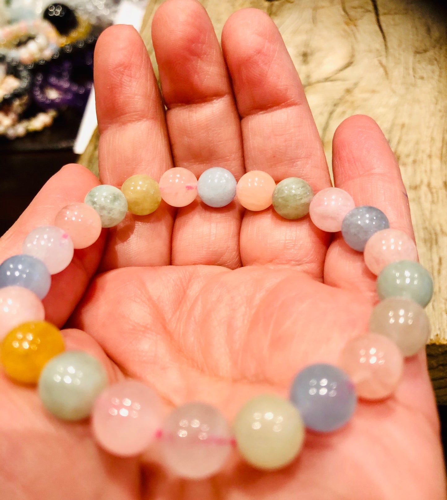 Natural AAA Morganite 8mm Bracelet