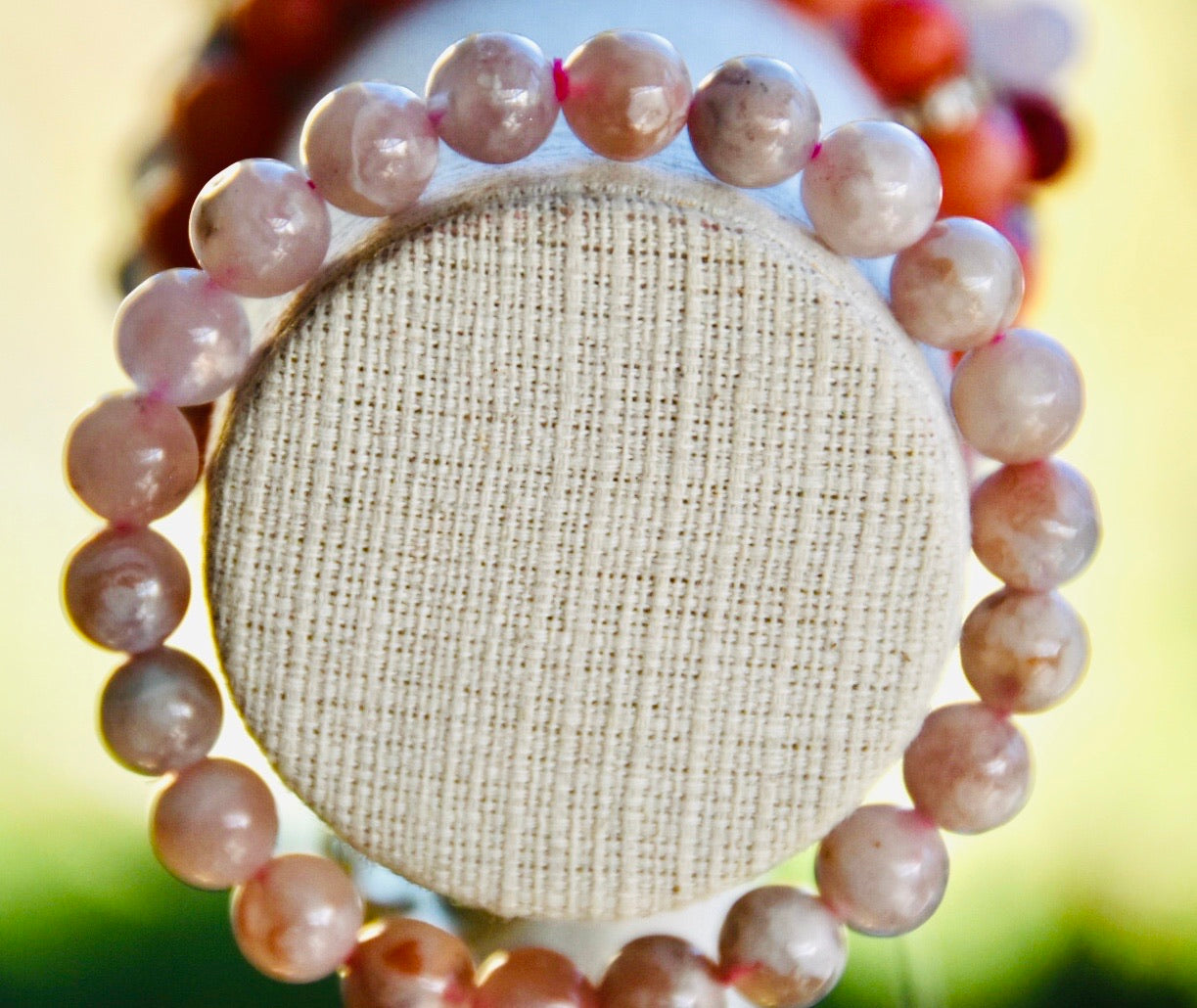 Flower Agate 8mm Bracelet