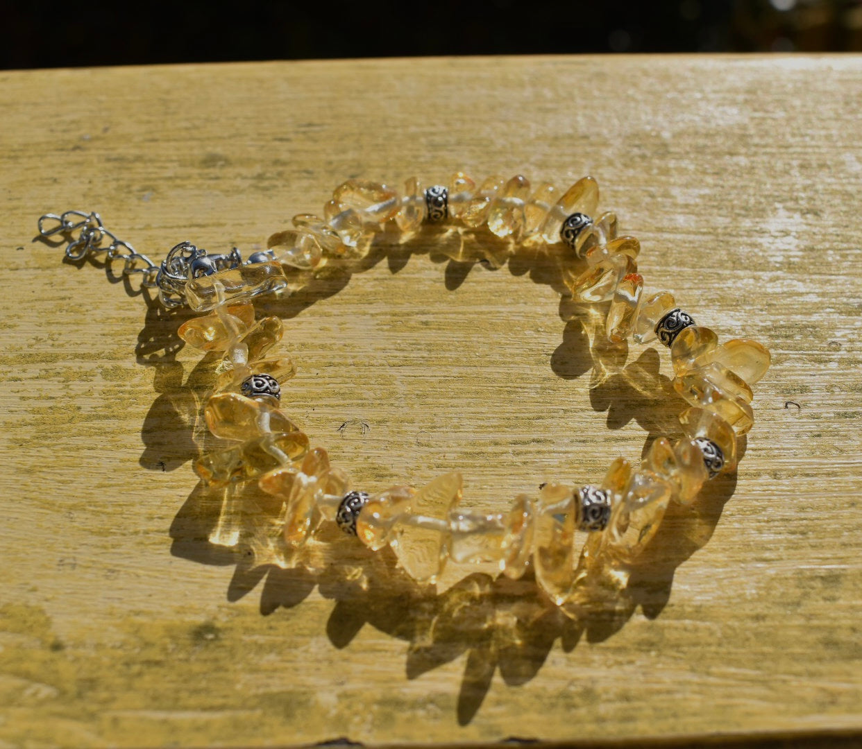 Beautiful Amethyst , Clear Quartz and Citrine chip Bracelets