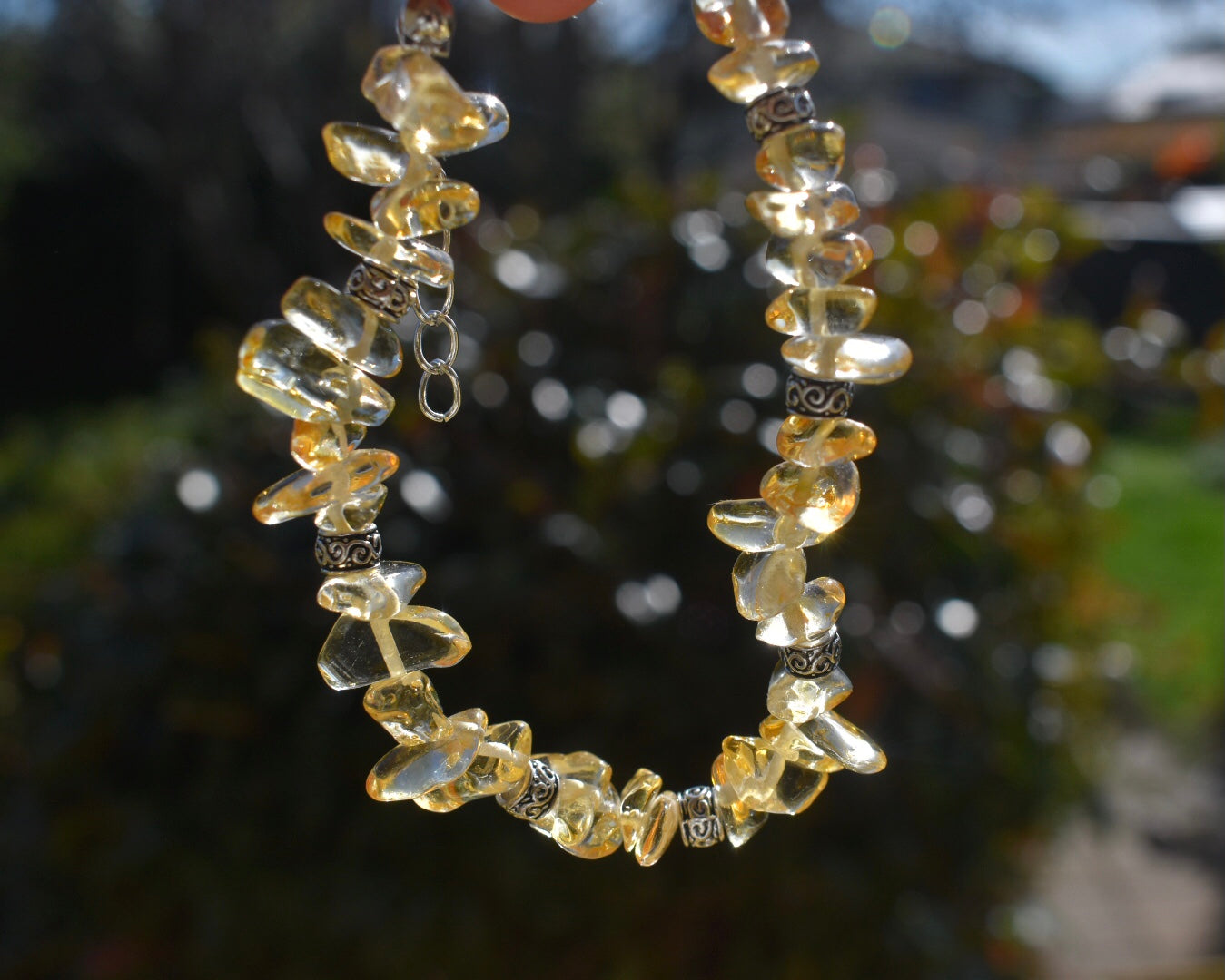 Beautiful Amethyst , Clear Quartz and Citrine chip Bracelets