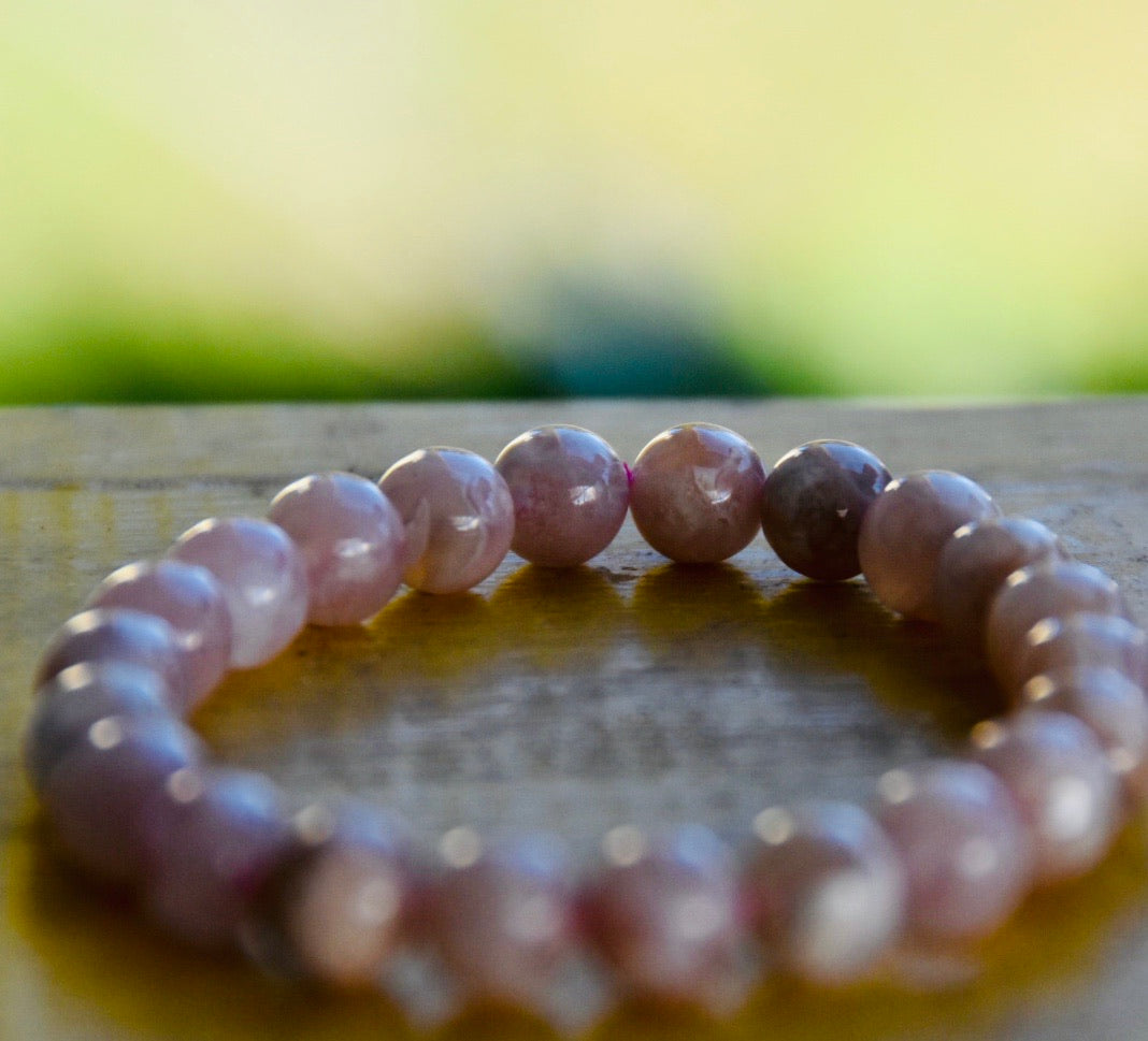 Flower Agate 8mm Bracelet
