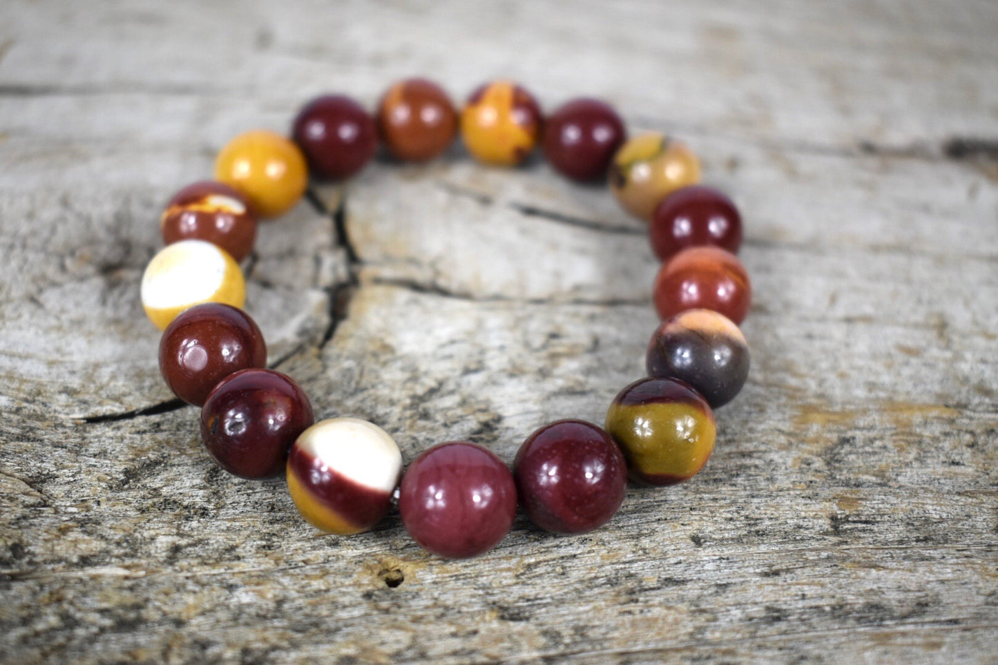 Unique Mookaite 12 Unisex Bracelet