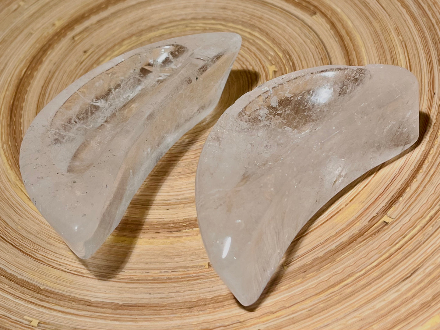 Clear Quartz Crescent Moon Bowls
