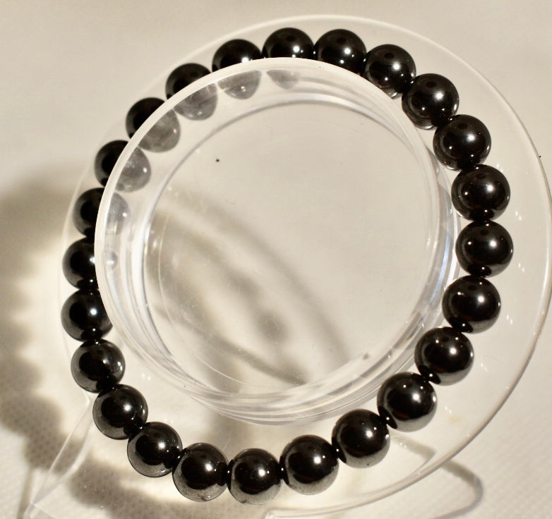 Unisex Hematite 8mm Bracelet