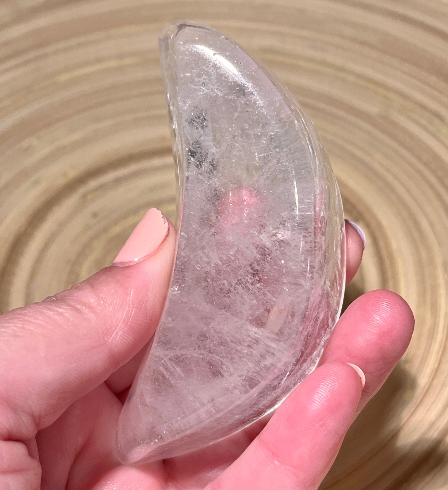 Clear Quartz Crescent Moon Bowls