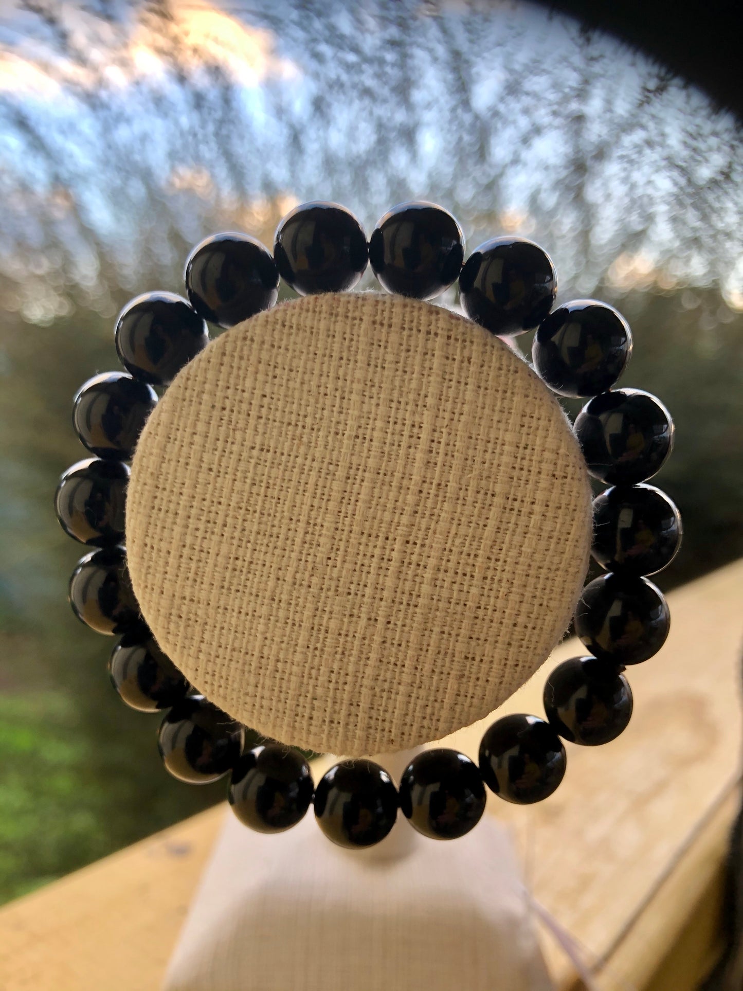 Black 9mm Tourmaline Bracelet