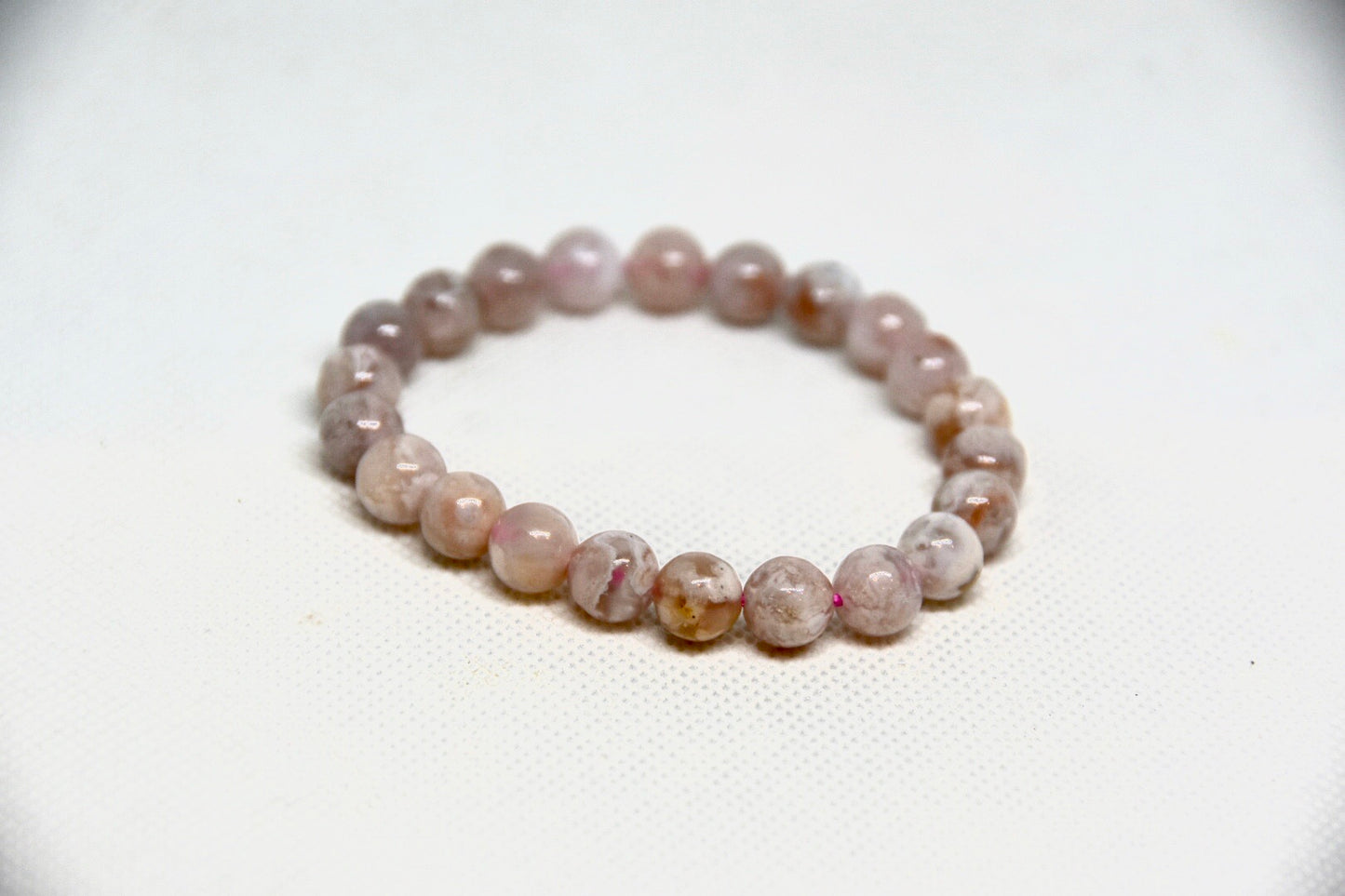 Flower Agate 8mm Bracelet