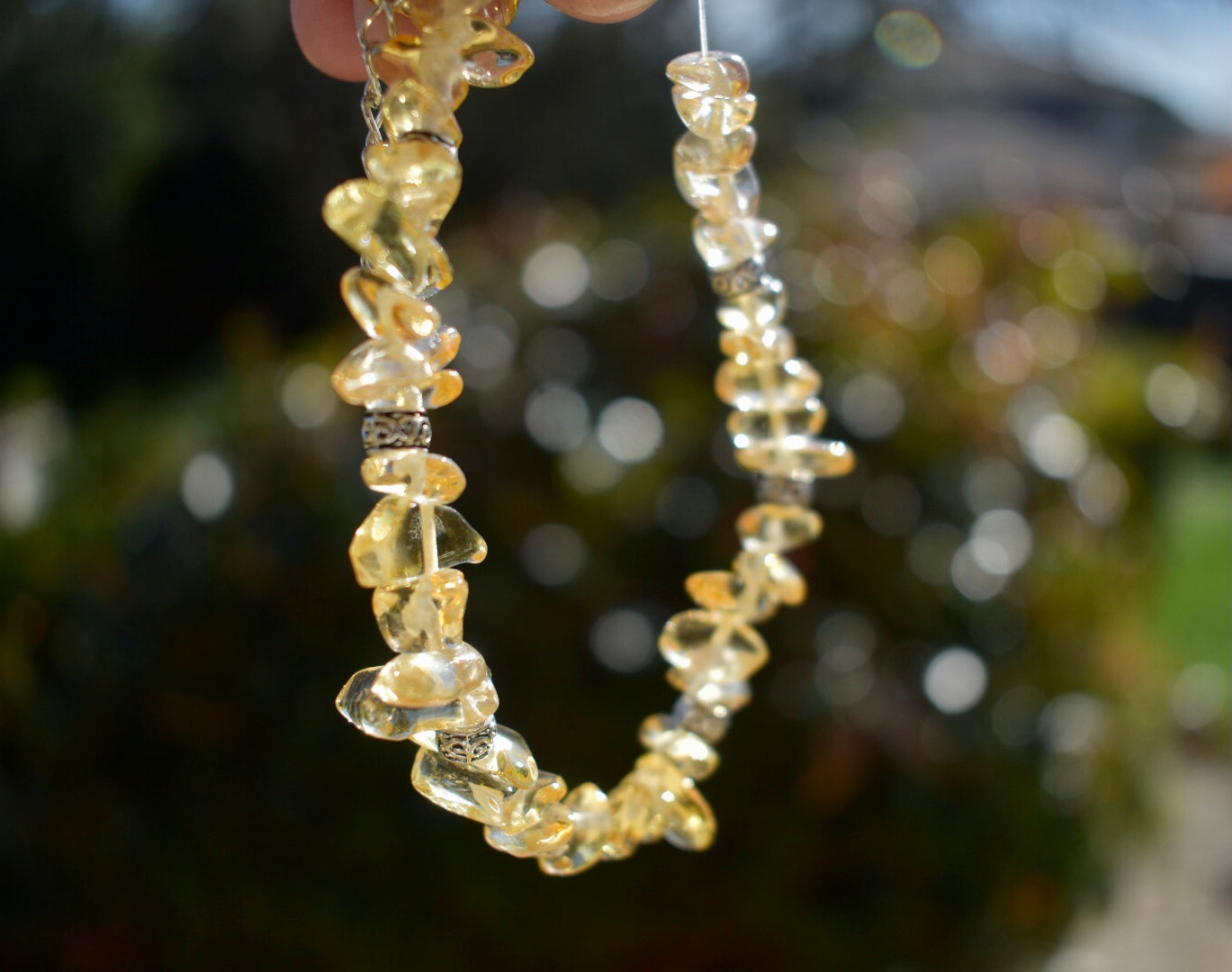 Beautiful Amethyst , Clear Quartz and Citrine chip Bracelets