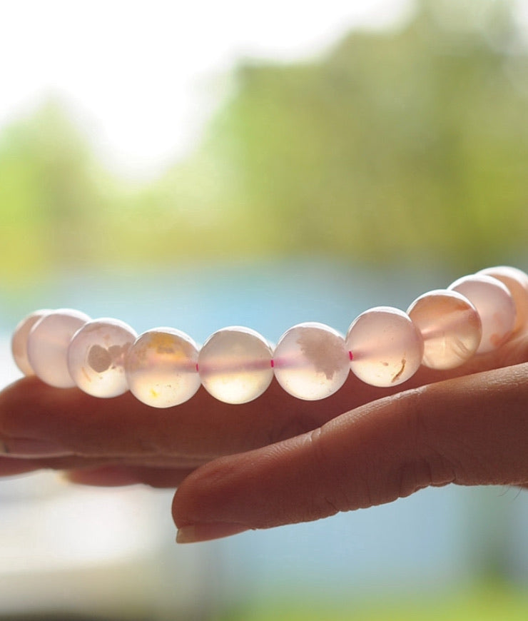 Flower Agate 8mm Bracelet