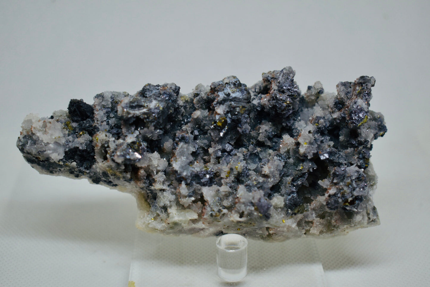 Dark Quartz Cluster with Pyrite Inclusions