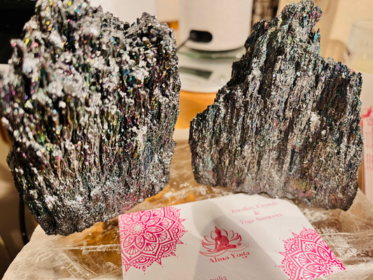 Raw black rainbow carborundum