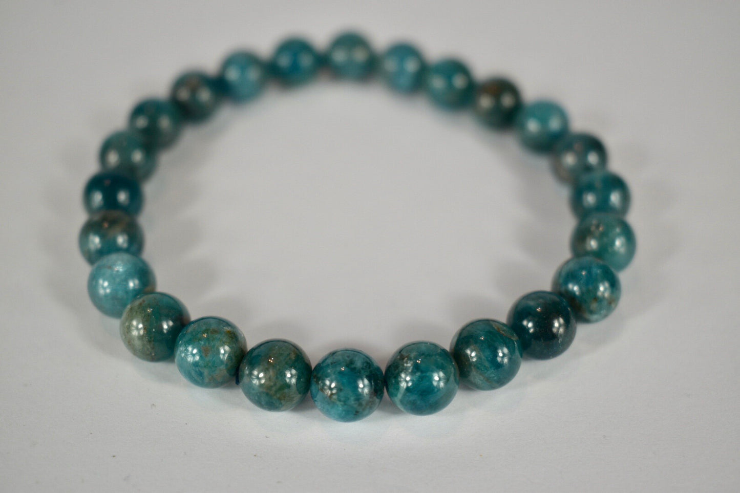 Natural Blue Apatite Quartz Crystal 6mm Bracelets