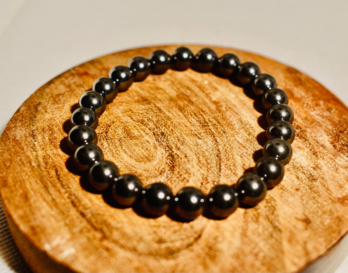 Unisex Hematite 8mm Bracelet