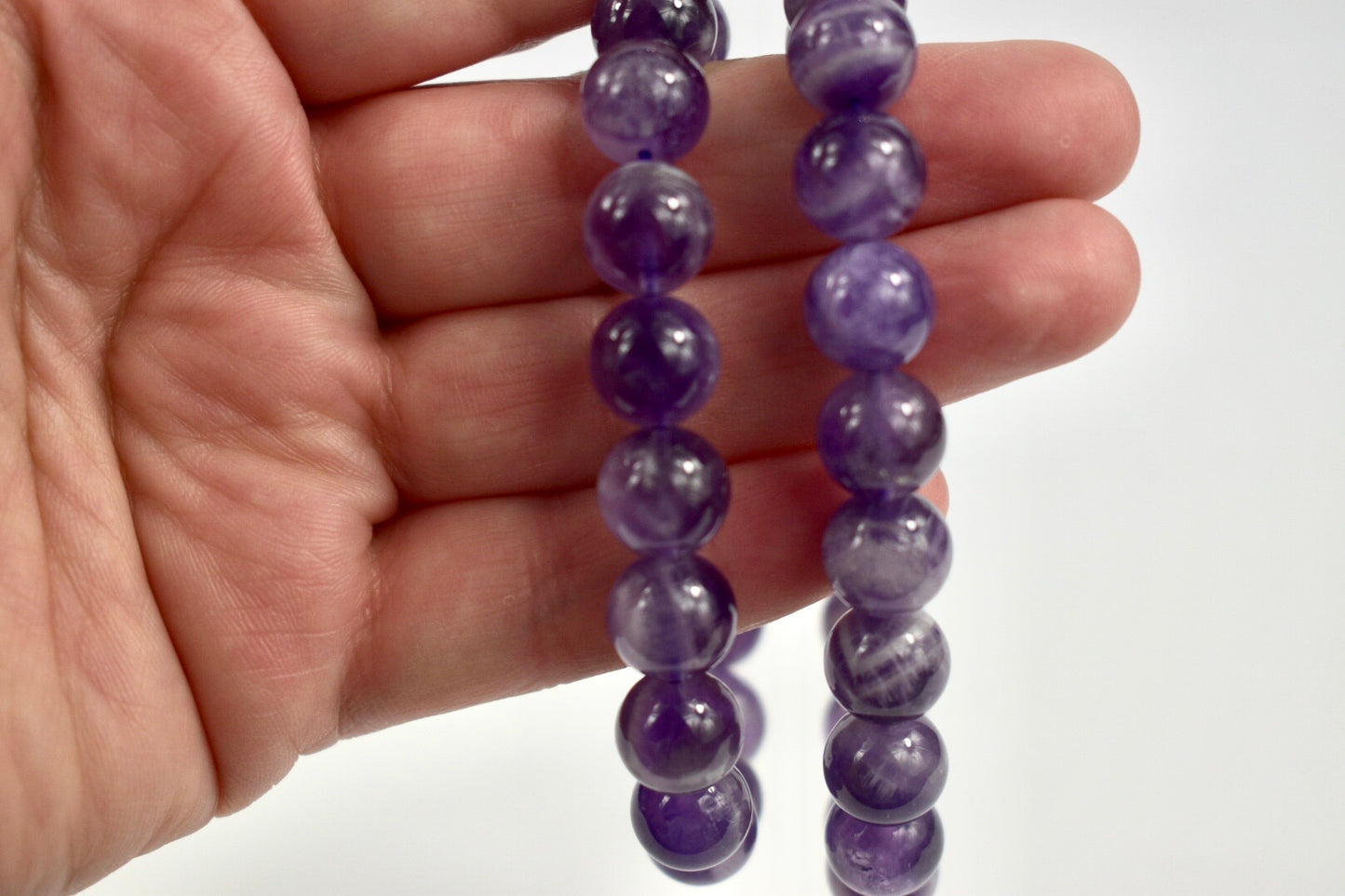Natural Chevron Amethyst Bracelet 10mm