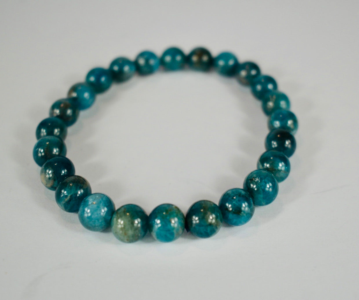 Natural Blue Apatite Quartz Crystal 6mm Bracelets