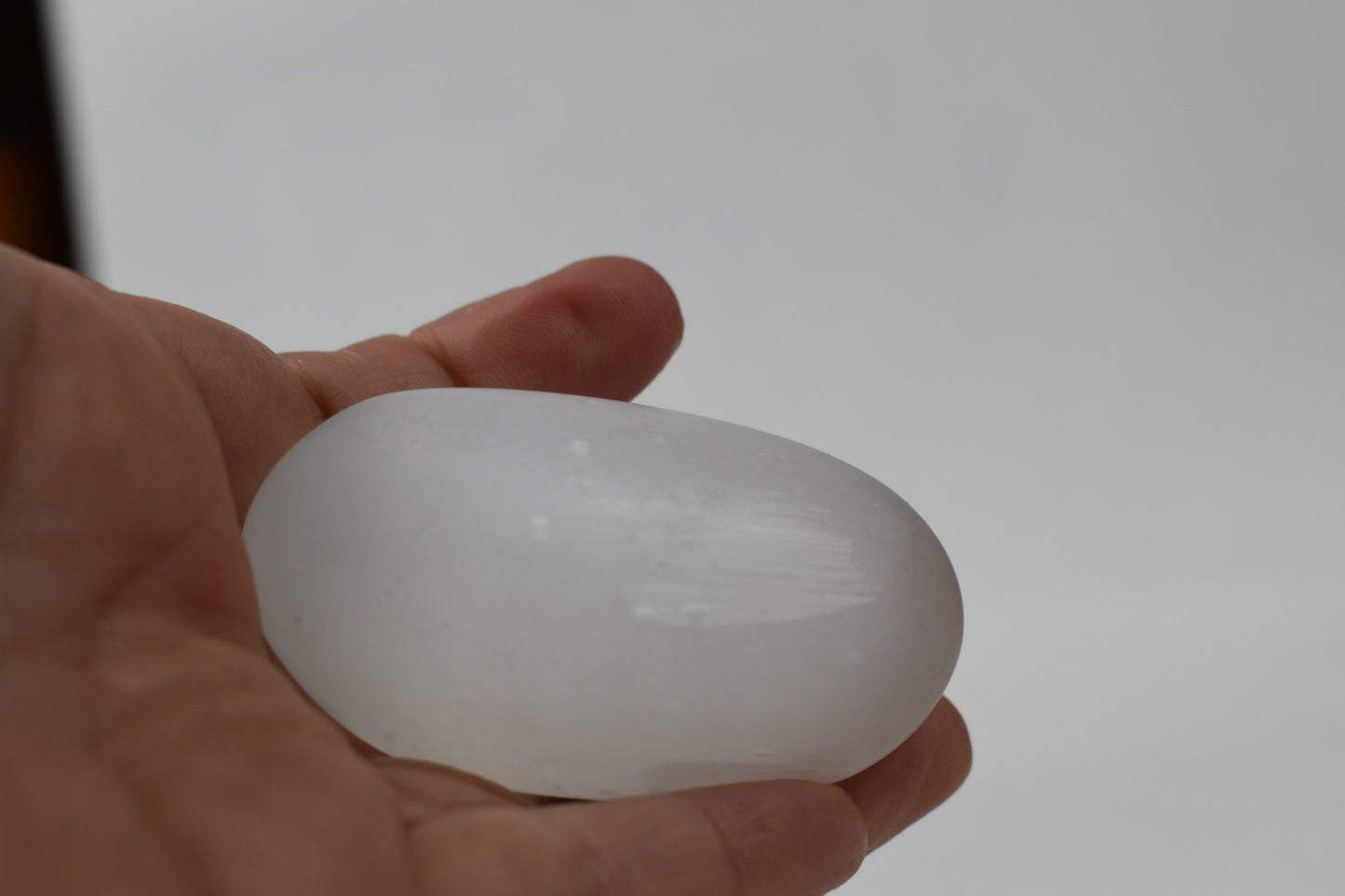 Selenite Palm Stone