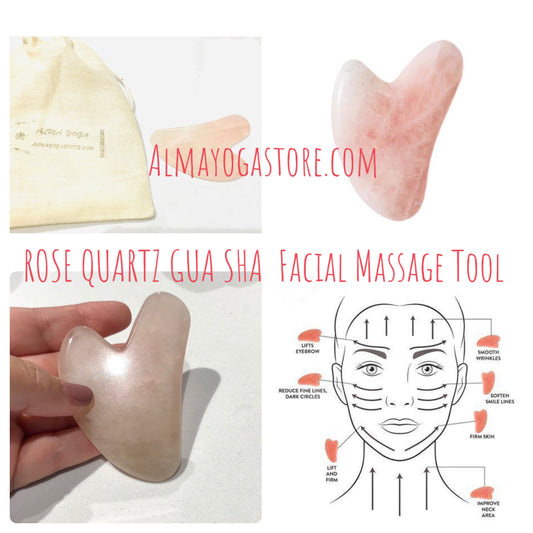 ROSE QUARTZ GUA SHA Facial Massage Tool
