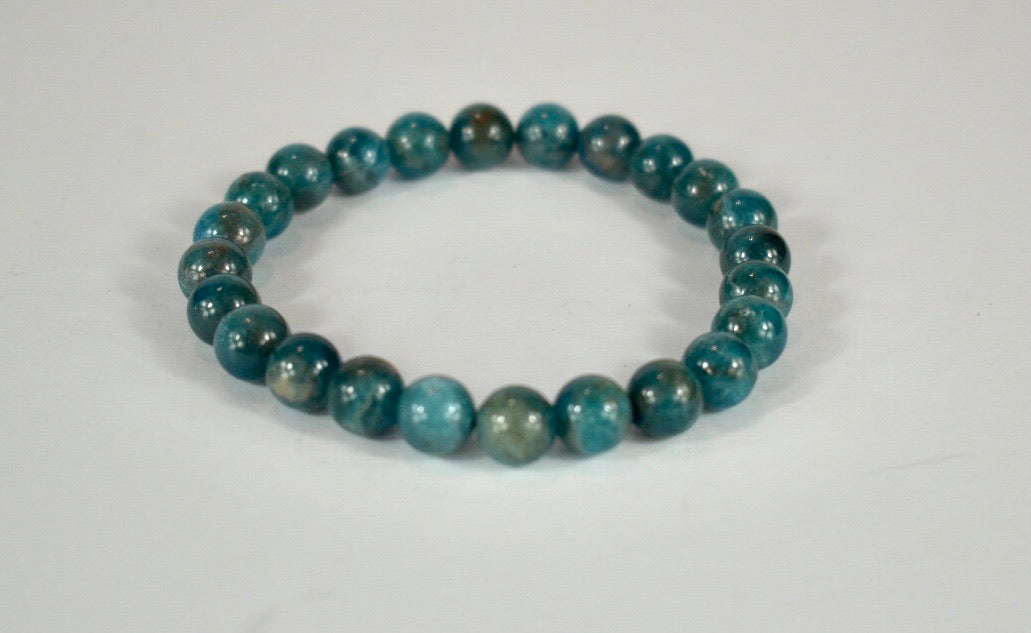 Natural Blue Apatite Quartz Crystal 6mm Bracelets