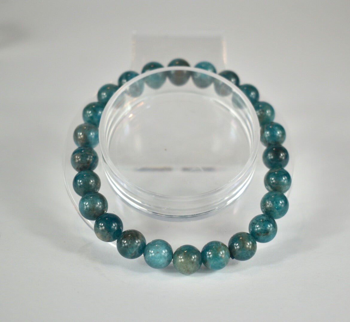 Natural Blue Apatite Quartz Crystal 6mm Bracelets