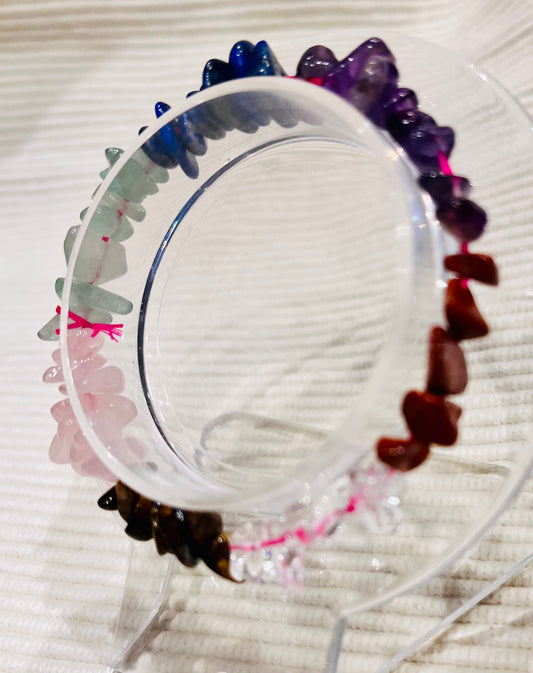 7 Chakras chip Crystals Bracelets