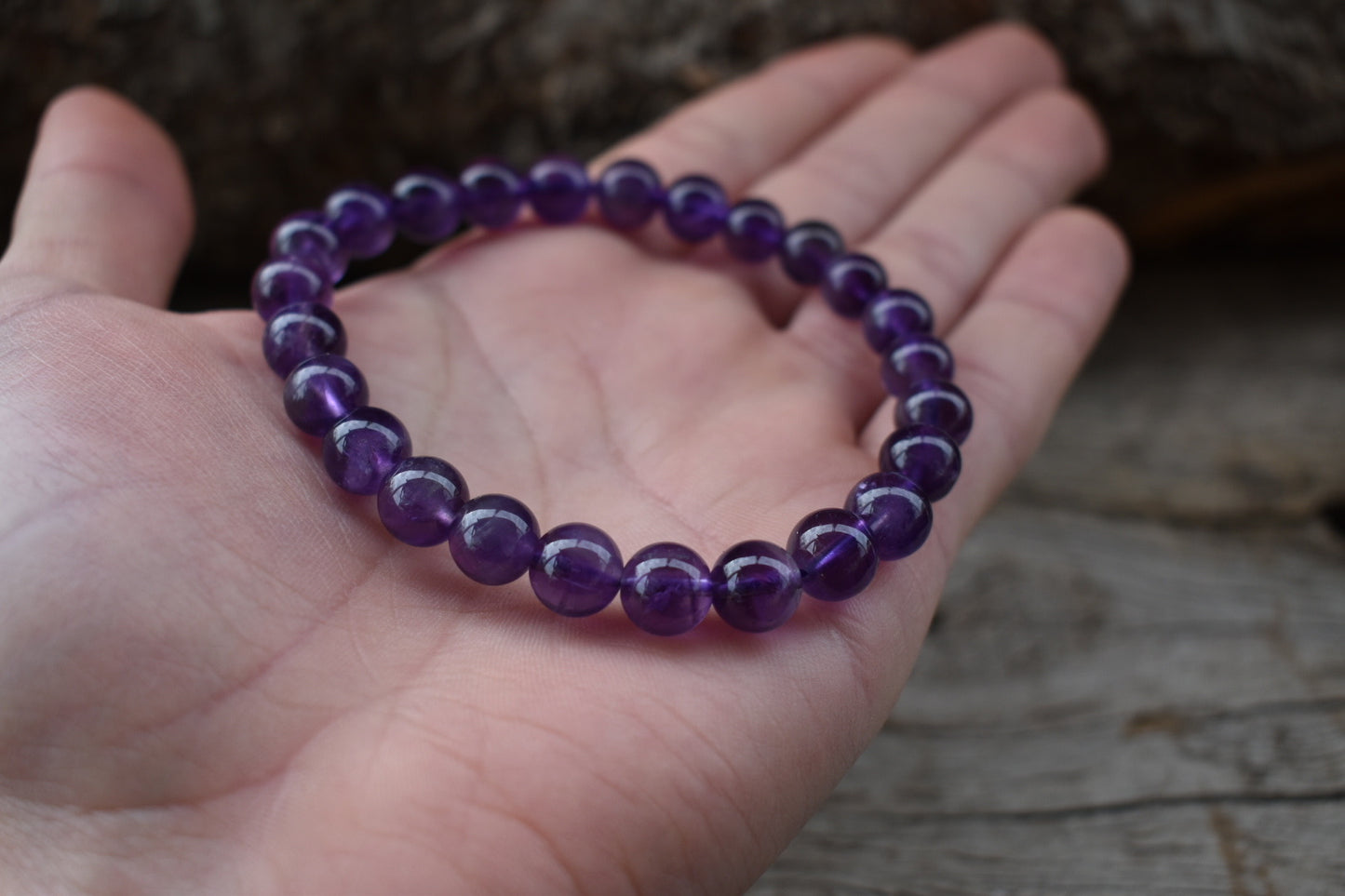 AAA Amethyst 8mm Bracelet