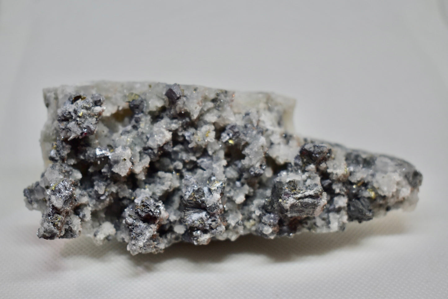 Dark Quartz Cluster with Pyrite Inclusions