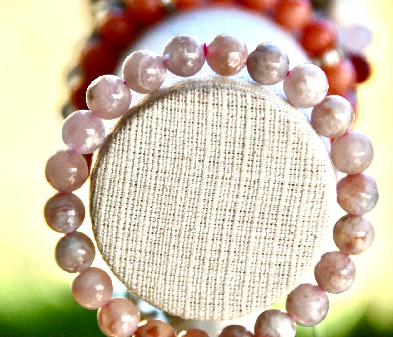 Flower Agate 8mm Bracelet