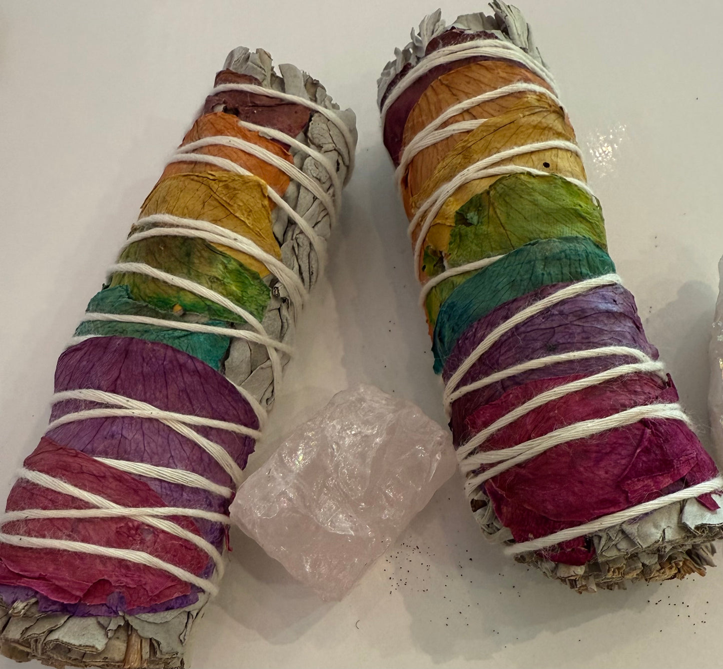Rose Petal , Organic White Sage Smudge Sticks