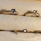 Birthstone Rings Stainless Steel , Adjustable