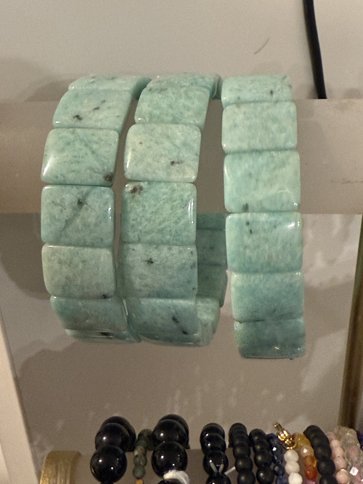 Stunning Natural Amazonite Bangles