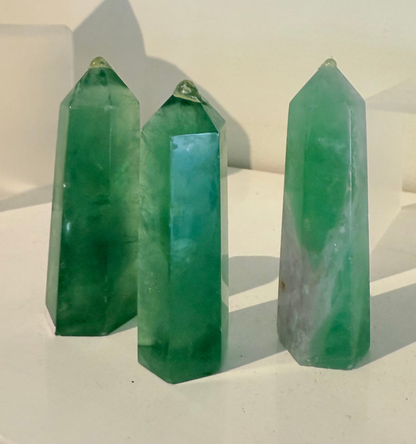 Green Fluorite Crystal Towers 7cm | Natural Healing Stone Australia