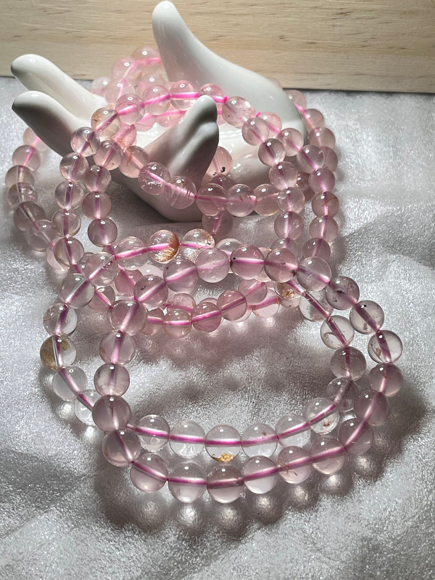 Rose Quartz with Fire Quartz Inclusion