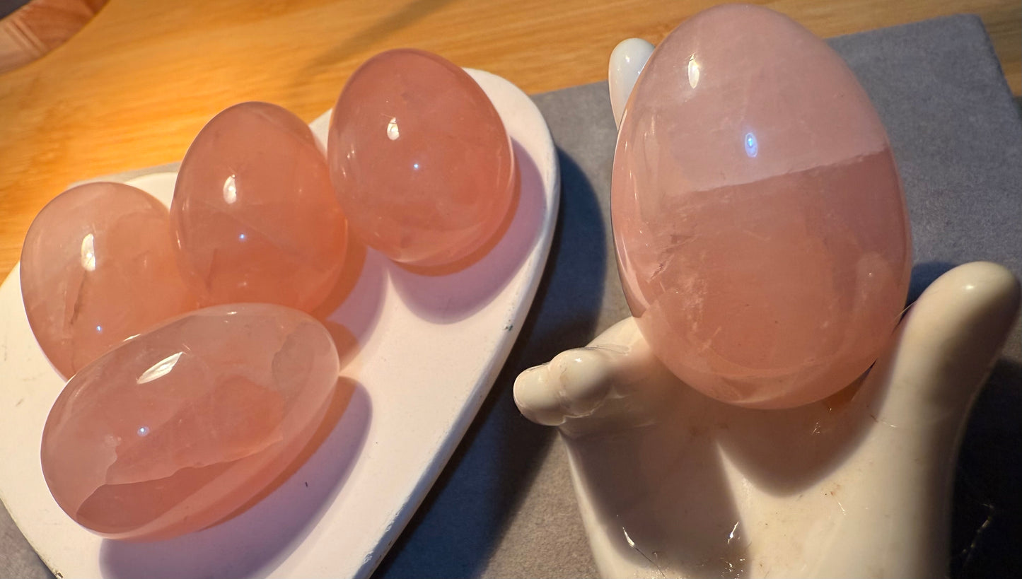 Rose Quartz Crystal Eggs
