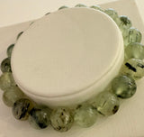 Prehnite Bracelet 12mm, Healing for Healers