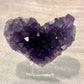 Beautiful Dark Amethyst Cluster Heart