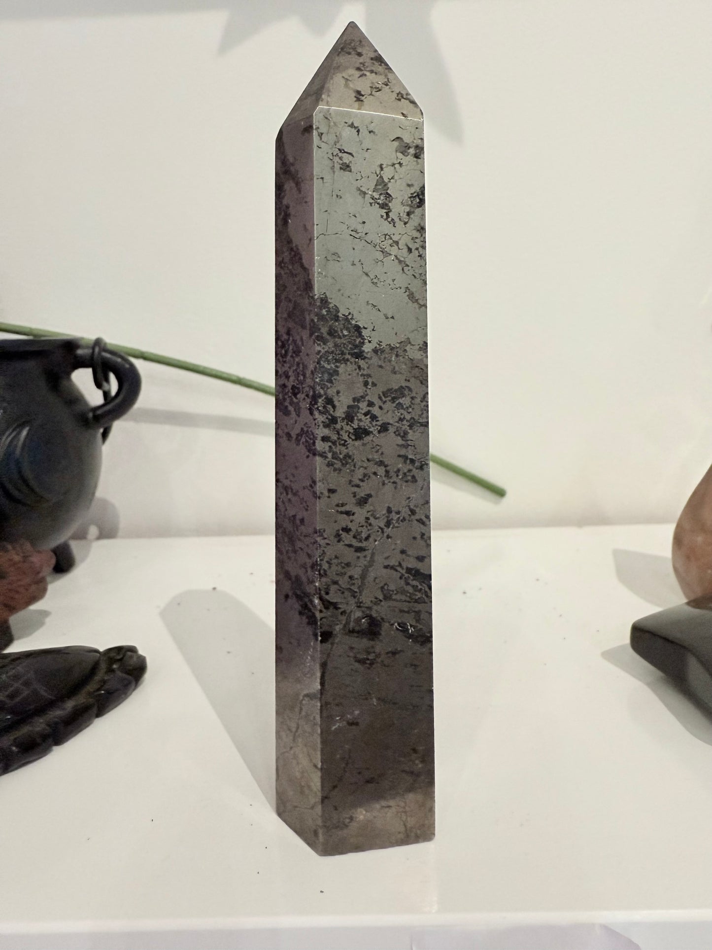 Natural Pyrite Crystal Tower