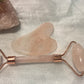 Rose Quartz Set, Face Roller and Guasha