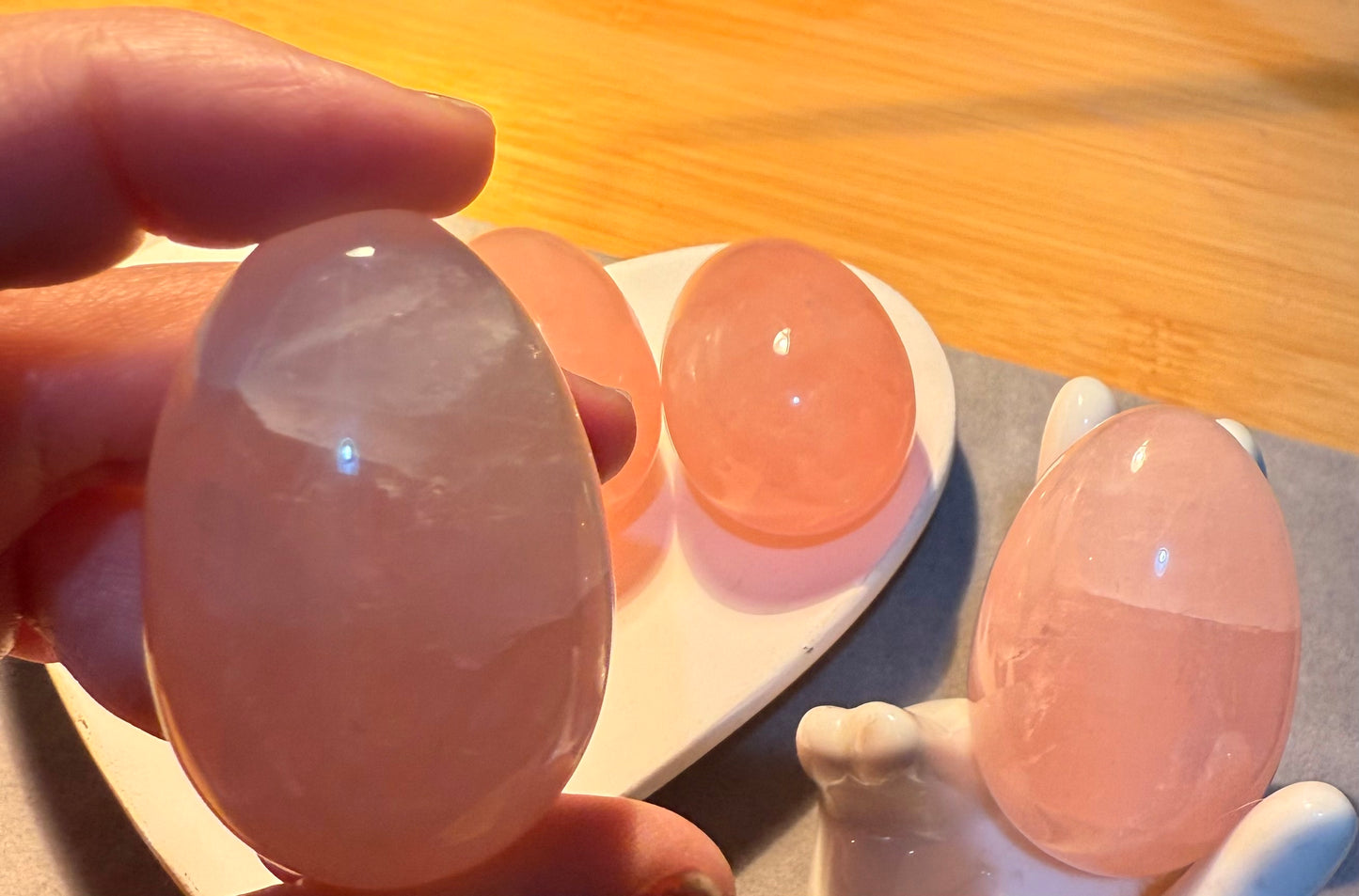 Rose Quartz Crystal Eggs