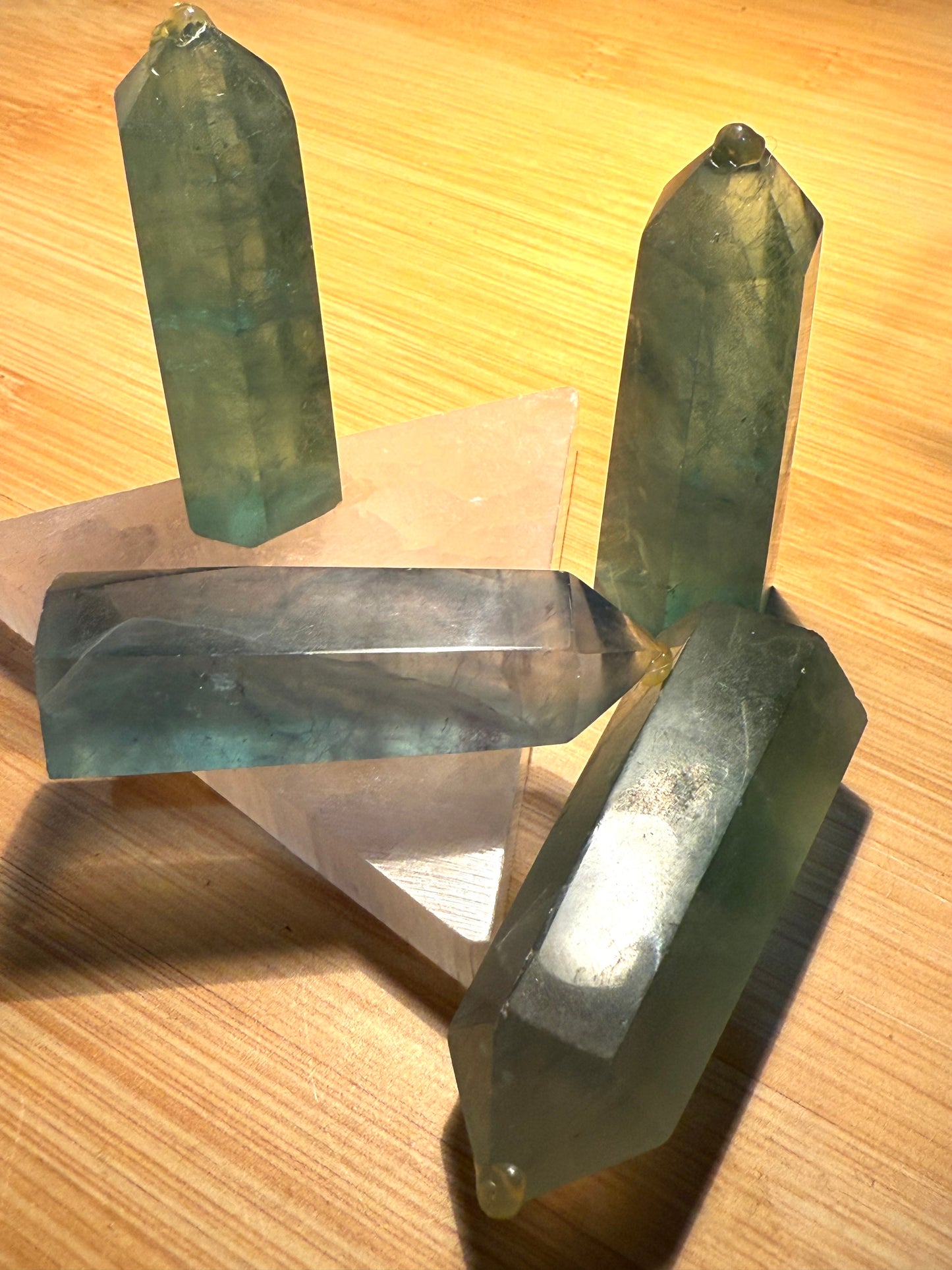 Green Fluorite Crystal Natural Towers 6cm Aprox
